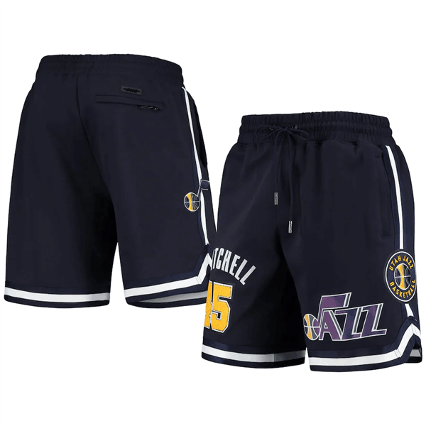 Men's Utah Jazz #45 Donovan Mitchell Black Shorts